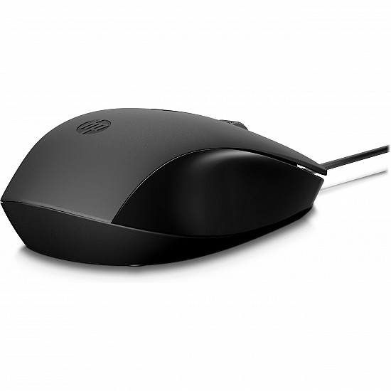 150 Wired Mouse, Ambidextrous, Optical, USB Type-A, 1600 DPI, Black