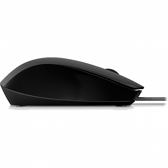 150 Wired Mouse, Ambidextrous, Optical, USB Type-A, 1600 DPI, Black