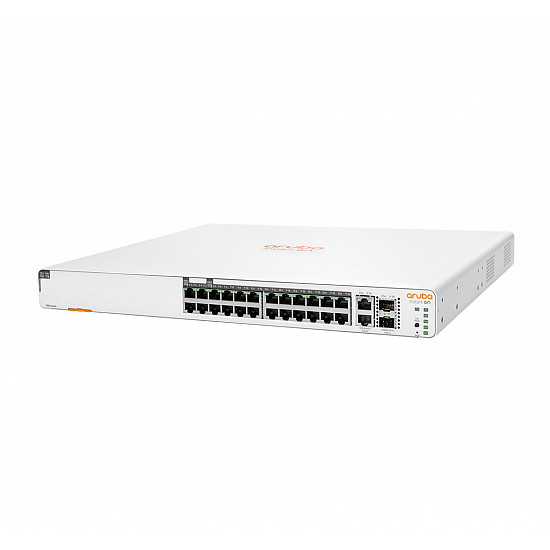 24+4P HP Enterprise Aruba Instant On 1960 24G 2SFP+ 2XGT PoE+ (370W) M RM Switch
