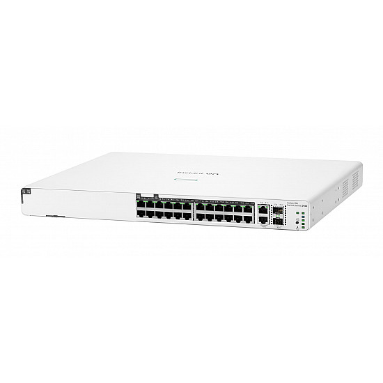 24+4P HP Enterprise Aruba Instant On 1960 24G 2SFP+ 2XGT PoE+ (370W) M RM Switch