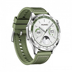 GT 4 Smart watch GPS (satellite) AMOLED 46mm Waterproof Green Woven