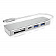 Dockingstation ICY BOX USB-C 2xUSB3.0 SuperSpeed 1x USB-C 1xCardReader microSD/SD Silver