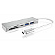 Dockingstation ICY BOX USB-C 2xUSB3.0 SuperSpeed 1x USB-C 1xCardReader microSD/SD Silver