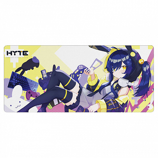 Hyte Bunny Splash Deskpad Mouse Pad - XL Size (Yellow)