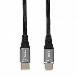 Kabel iBOX IKUTC2B USB-C 60W 2m Black
