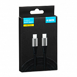 Kabel iBOX IKUTC2B USB-C 60W 2m Black
