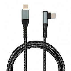 IBOX USB-C Cable 100W 2m Black 90-degree connector