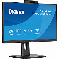 ProLite XUB2490HSUH-B2, LED-Monitor 60.5 cm (24 Zoll), schwarz (matt), FullHD, IPS, Webcam, Mikrofon, USB-Hub, 100Hz Panel