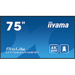 190cm/75 (3840x2160) iiyama ProLite LH7565UHSB-B1 16:9 4K UHD IPS Touch 8ms 60Hz 24/7 2xHDMI DP LAN WIFI Speaker Black
