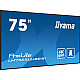 190cm/75 (3840x2160) iiyama ProLite LH7565UHSB-B1 16:9 4K UHD IPS Touch 8ms 60Hz 24/7 2xHDMI DP LAN WIFI Speaker Black