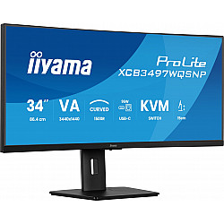 ProLite XCB3497WQSNP-B1, LED-Monitor 86.4 cm (34 Zoll), schwarz (matt), WQHD, VA, Curved, Adaptive-Sync, USB-C, USB-Hub, 120Hz Panel