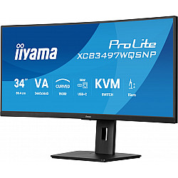 ProLite XCB3497WQSNP-B1, LED-Monitor 86.4 cm (34 Zoll), schwarz (matt), WQHD, VA, Curved, Adaptive-Sync, USB-C, USB-Hub, 120Hz Panel