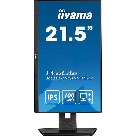 55,9cm/22 (1920x1080) Iiyama ProLite XUB2292HSU-B6 16:9 FHD IPS 0,4ms 100Hz HDMI DP USB Speaker Pivot Black