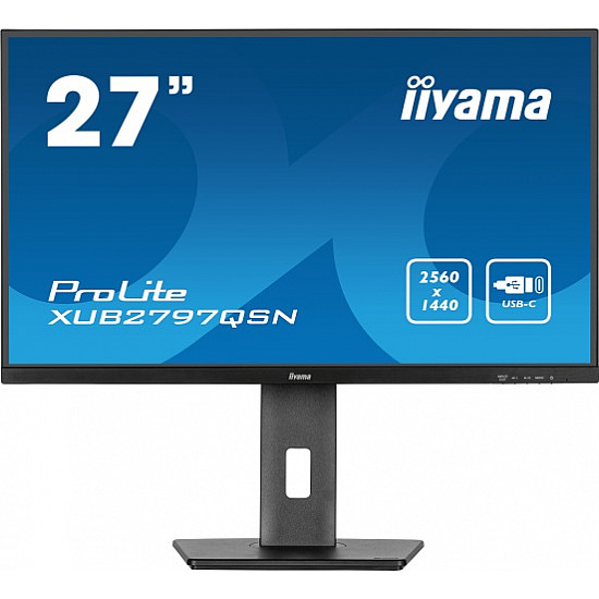 ProLite XUB2797QSN-B2, LED-Monitor 68.5 cm (27 Zoll), schwarz (matt), QHD, IPS, Adaptive Sync, USB-C Dock, RJ 45, 100Hz Panel