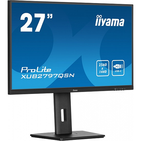 ProLite XUB2797QSN-B2, LED-Monitor 68.5 cm (27 Zoll), schwarz (matt), QHD, IPS, Adaptive Sync, USB-C Dock, RJ 45, 100Hz Panel