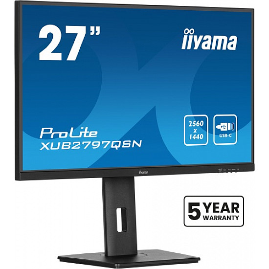 ProLite XUB2797QSN-B2, LED-Monitor 68.5 cm (27 Zoll), schwarz (matt), QHD, IPS, Adaptive Sync, USB-C Dock, RJ 45, 100Hz Panel