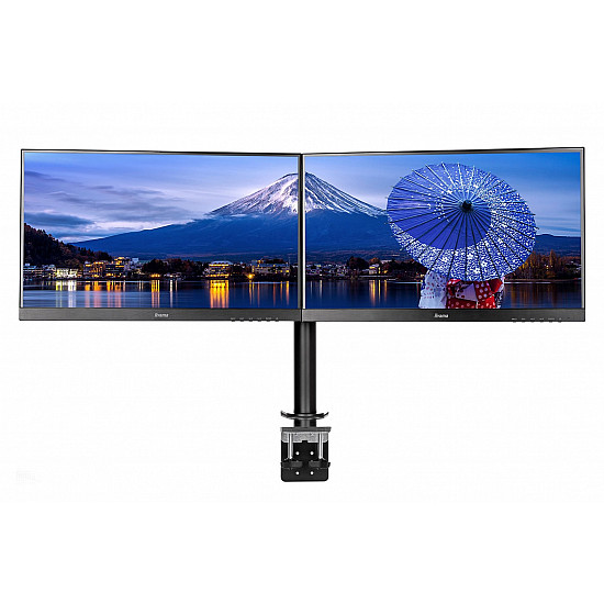 Z Iiyama DS1002C-B1 Dual-Monitor Klemmhalterung 75x75 / 100x100 VESA