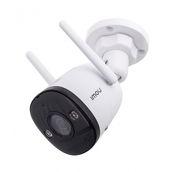 Imou Bullet 3, Smart full color night vision Wi-Fi IP camera, 5MP, 1/3 progressive CMOS, H.265/H.264, 30fps@1620, 2.8mm lens, FOV 94°, IR up to 30m, 8x digital zoom, 1x RJ45, micro SD up to 256GB, Built-in Mic & Speaker, 110dB Siren and spotlight