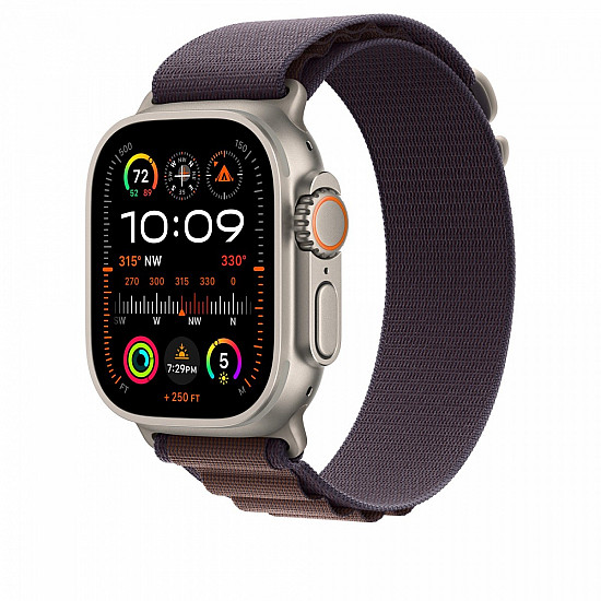 Apple Alpine Loop Armband, Indigo, 42 (Series 1/2/3)/44/45/46/49mm, MT5R3ZM/A