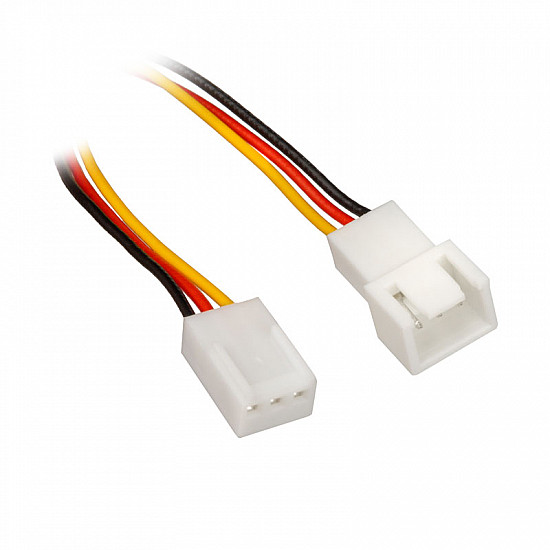 InLine® Fan cable extension, 3-pin Molex plug/socket, speed signal, 0.6m