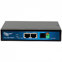 Z ALLNET ISP Bridge Modem VDSL2 mit Vectoring/Point-to-Point Slave-Modem & 2x PoE IEEE802.3at Ports unmanaged ALL-MC116SPV-VDSL2