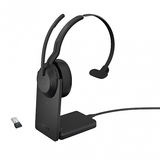 25599-889-989, Wired and wireless, Office call centre, 20 - 20000 Hz, 79 g, Headphones, Black