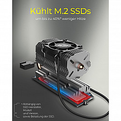 Cooling unit SSD M.2 swivelling