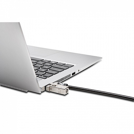 Slim NanoSaver 2.0 laptop lock with two locking latches, key