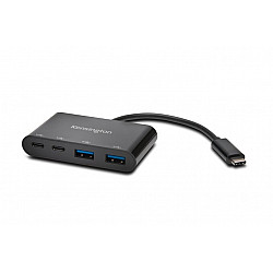 CH1000 USB-C 4-Port Hub, USB-Hub schwarz, 2x USB 3.0 Typ-A 2x USB 3.0 Typ-C