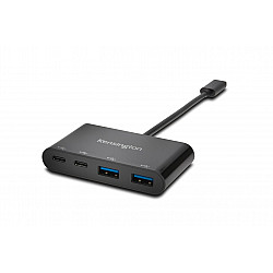 CH1000 USB-C 4-Port Hub, USB-Hub schwarz, 2x USB 3.0 Typ-A 2x USB 3.0 Typ-C