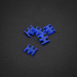 4-slot cable comb 4mm large - blue - set of 5