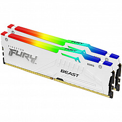 Operatyvinė atmintis Kingston FURY Beast 32GB (2x16GB) DDR5 5600MT/s CL36 White RGB
