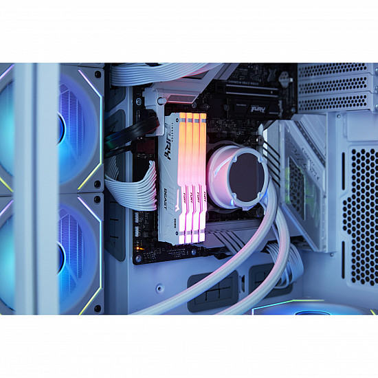 Kingston FURY Beast operatyvinė atmintis su RGB, 5600MT/s CL36 balta 2025