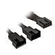 1-2 PWM fan splitter cable - 35 cm, braided, black