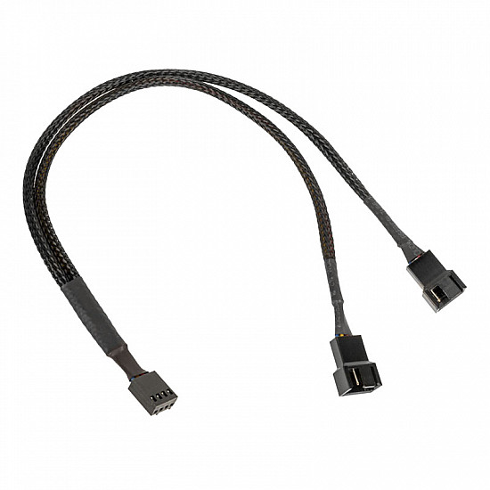 1-2 PWM fan splitter cable - 35 cm, braided, black