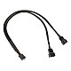1-2 PWM fan splitter cable - 35 cm, braided, black