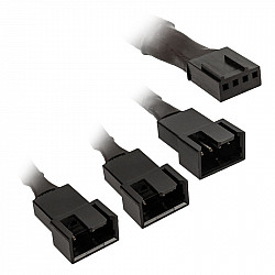1-3 PWM fan splitter cable - 35 cm, braided, black