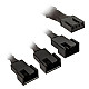1-3 PWM fan splitter cable - 35 cm, braided, black