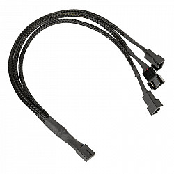 1-3 PWM fan splitter cable - 35 cm, braided, black