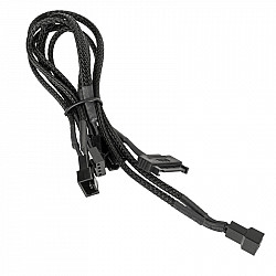 1-4 PWM fan splitter cable - 35 cm, braided, black