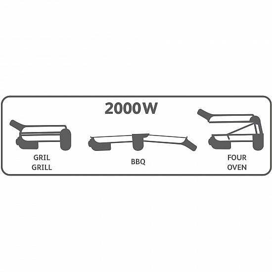 Contact grill 3in1 GC3060 stainless steel black 2000 watts