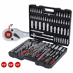 0S Tools 1/4 +3/8 +1/2 Socket Wrench-Set 179-pieces 917.0779