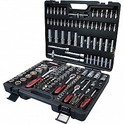 0S Tools 1/4 +3/8 +1/2 Socket Wrench-Set 179-pieces 917.0779