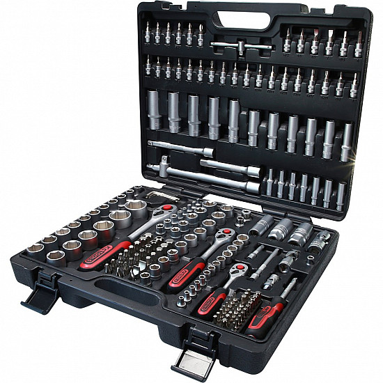 0S Tools 1/4 +3/8 +1/2 Socket Wrench-Set 179-pieces 917.0779