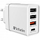 Verbatim Netzteil - 30 Watt - 5 A - PD 3.0, QC 3.0 - 4 Ausgabeanschlussstellen (24 pin USB-C, 3 x USB Typ A)