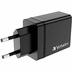 Verbatim Netzteil - 30 Watt - 5 A - PD 3.0, QC 3.0 - 4 Ausgabeanschlussstellen (24 pin USB-C, 3 x USB Typ A)