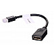 Adapter mini Displayport (M) -> DisplayPort (F) na kablu 10cm czarny