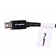 Adapter mini Displayport (M) -> DisplayPort (F) na kablu 10cm czarny