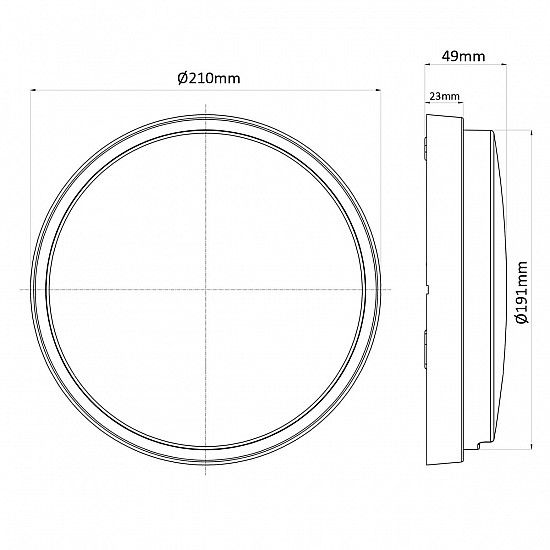LED Lamp Wall and Ceili ng 15W MCE342 GR