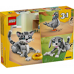 31163 Creator 3-in-1 Graue Katze, Konstruktionsspielzeug